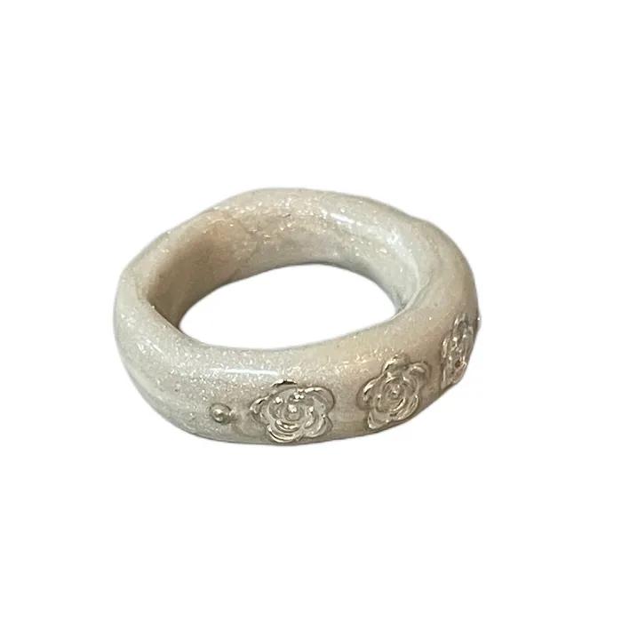 rose pearl ring_로즈 펄 리