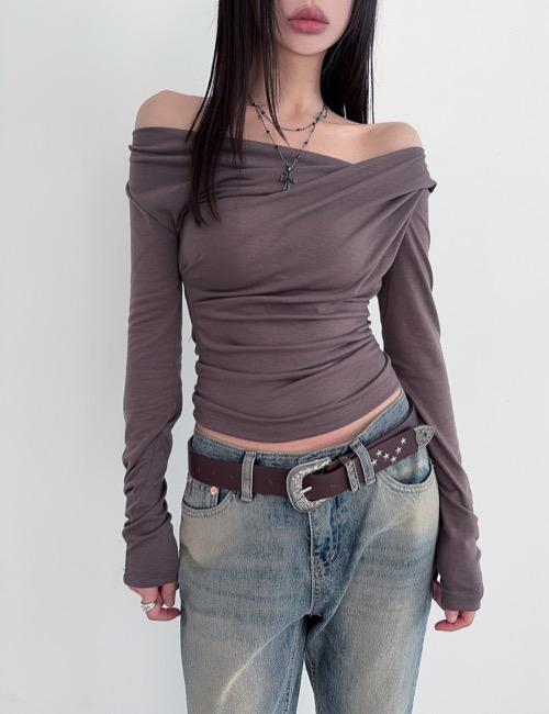 rayon drape shirring tee