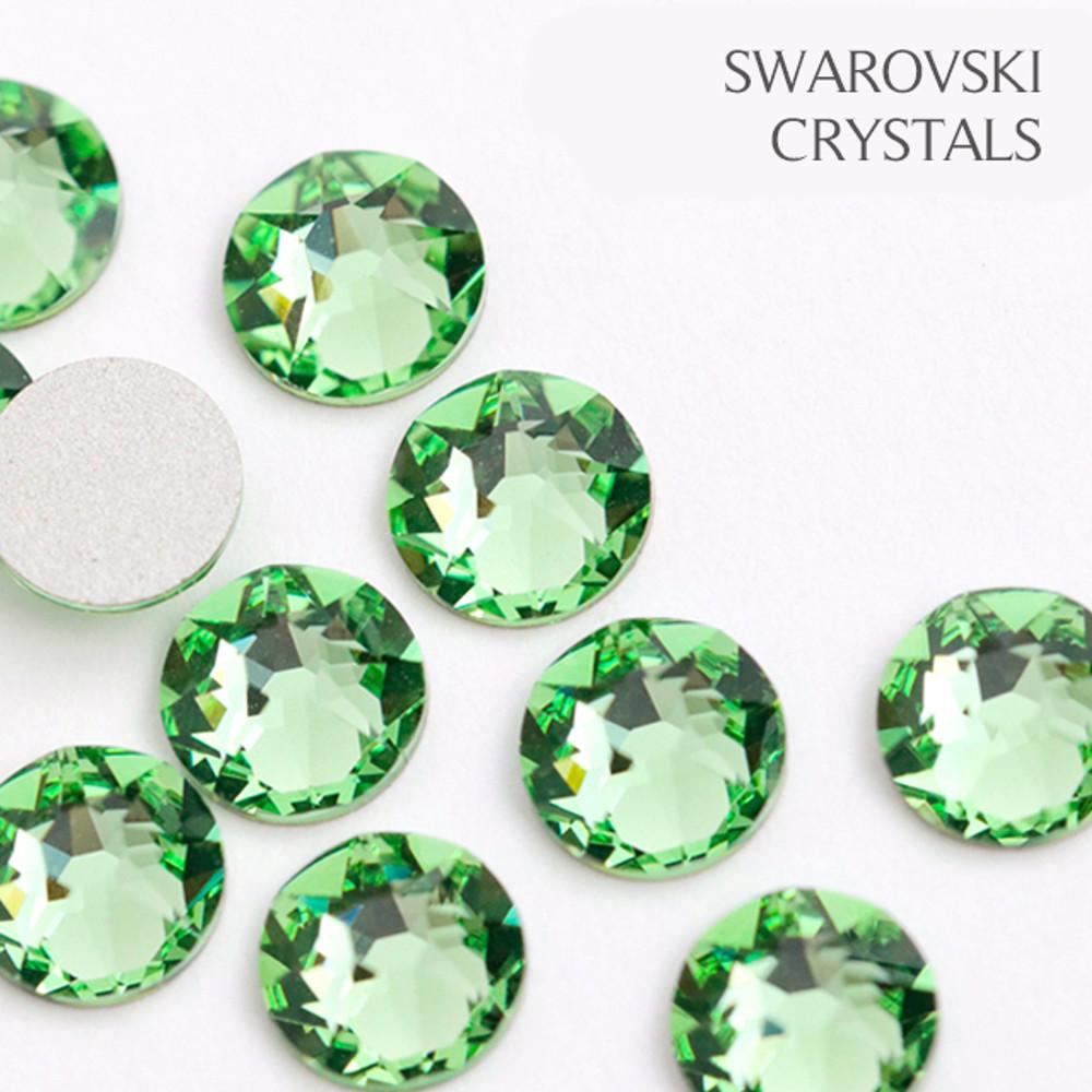 스와로브스키 2088 페리도트 원형 평스톤 네일파츠 ss5 50pcs 셀프 네일아트재료