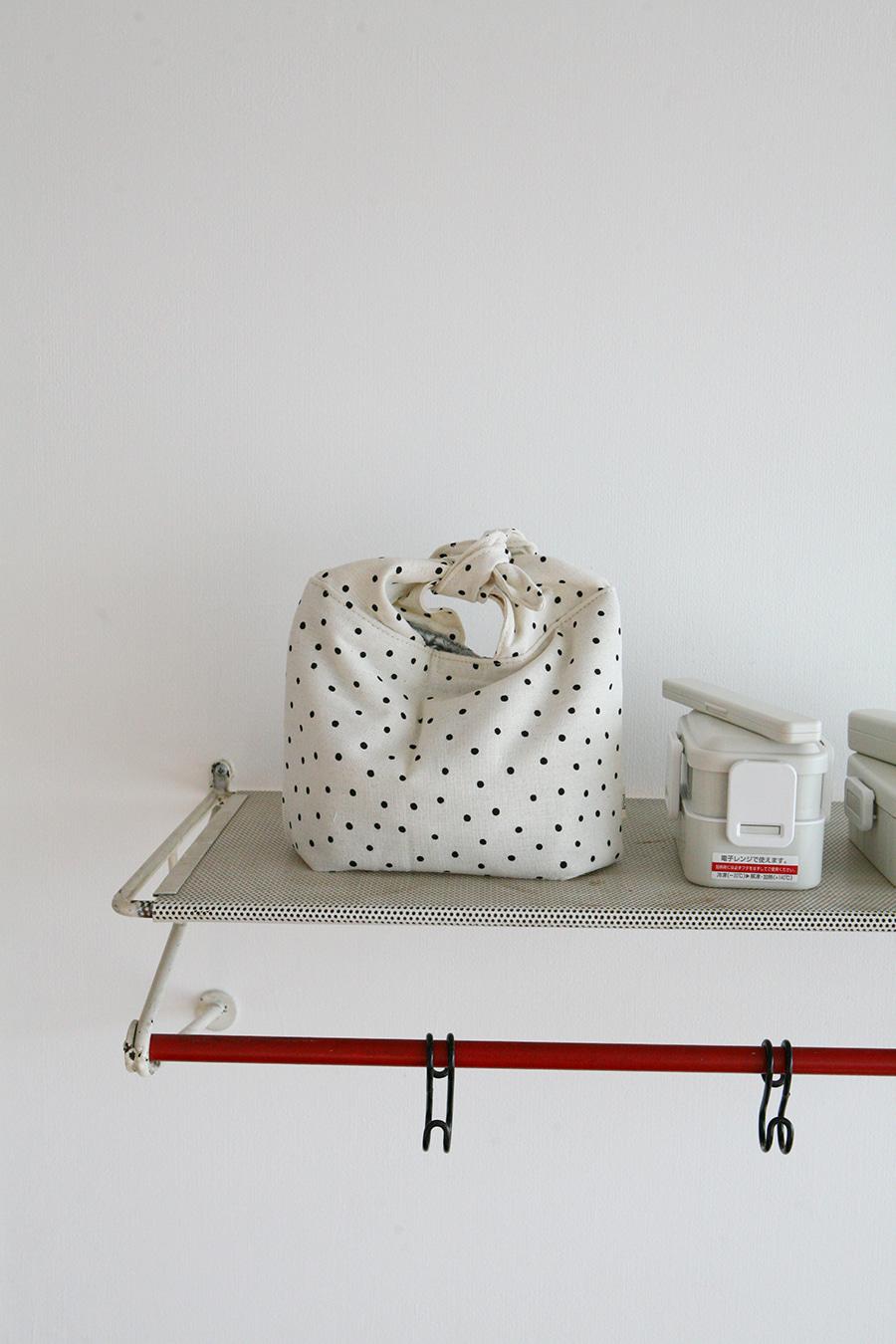 Lunch Bag Linen/Polyester 보냉백 도트