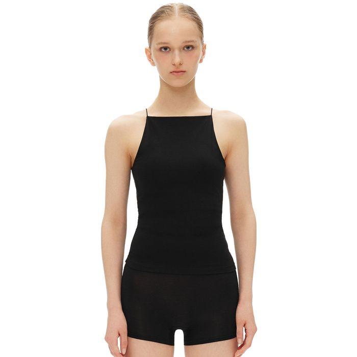 hoopoe halterneck top_onyx black