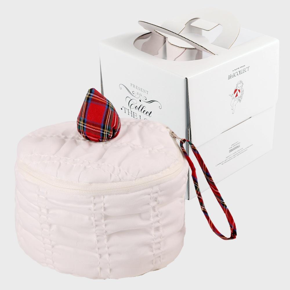 [선물포장/GIFT][소프티케이크파우치] White Round Cake