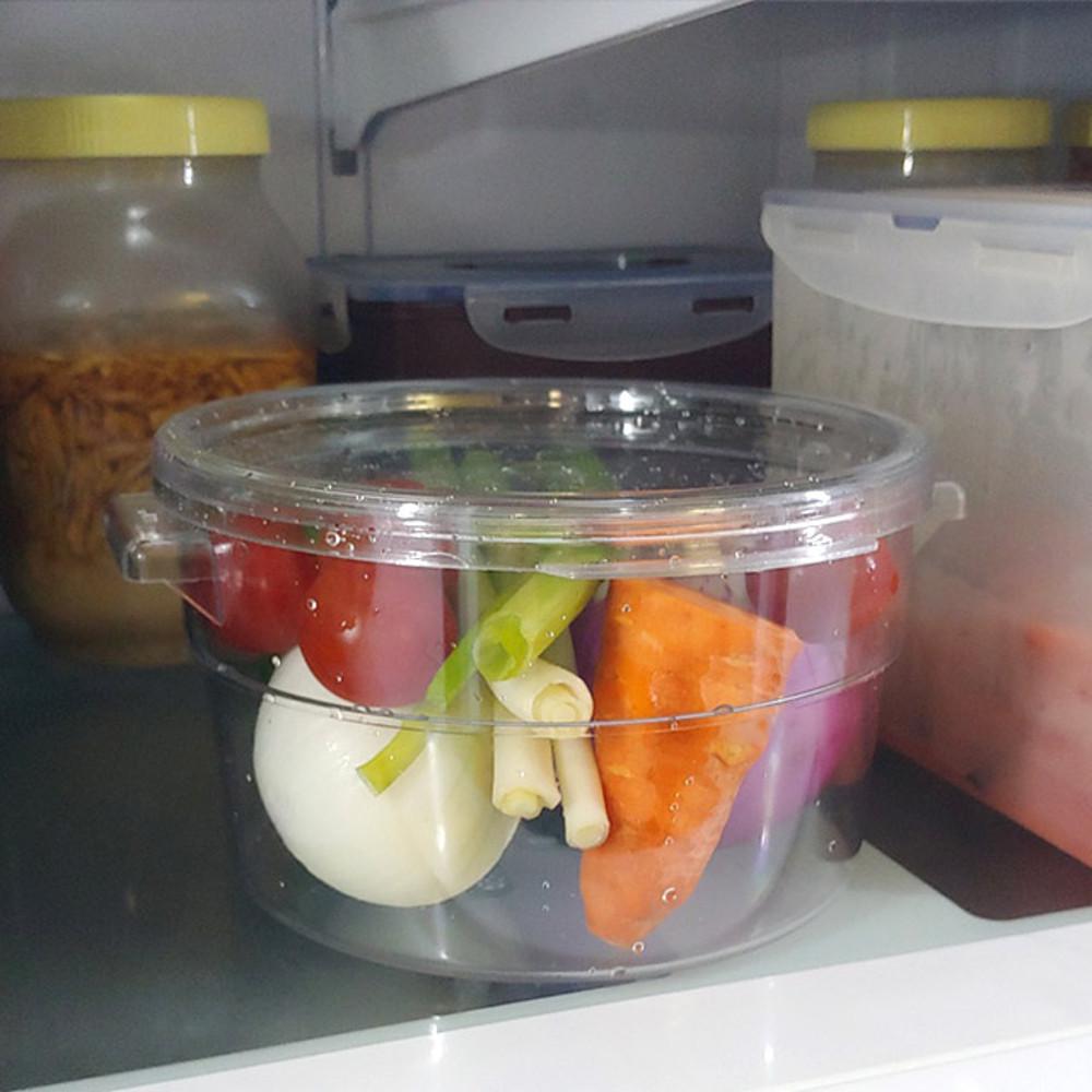 PC원형저장용기 업소용 투명 식재료보관통 양념통 장난감 정리함 2쿼터 : 모두담아