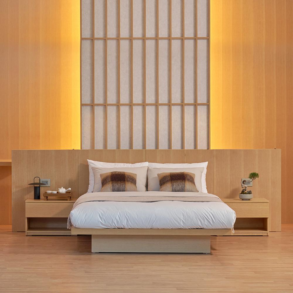 한국갤러리 로쿠 LED 신혼부부 호텔 침대프레임 슈퍼싱글 퀸 킹 라지킹