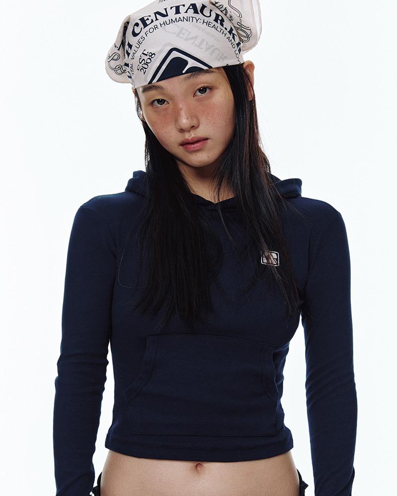 CENTAUR HOODED SPAN T-SHIRT_NAVY