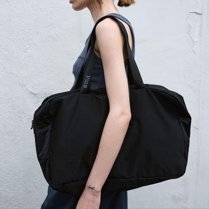BASIC LOGO NYLON TOTE BAG (black)