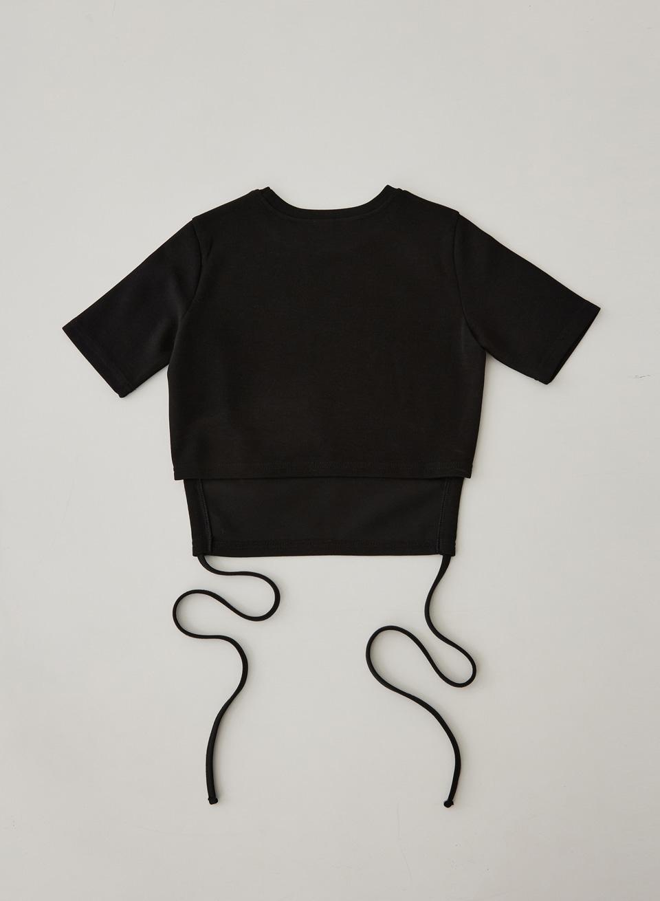 STRAP CROPPED T-SHIRT_BLACK