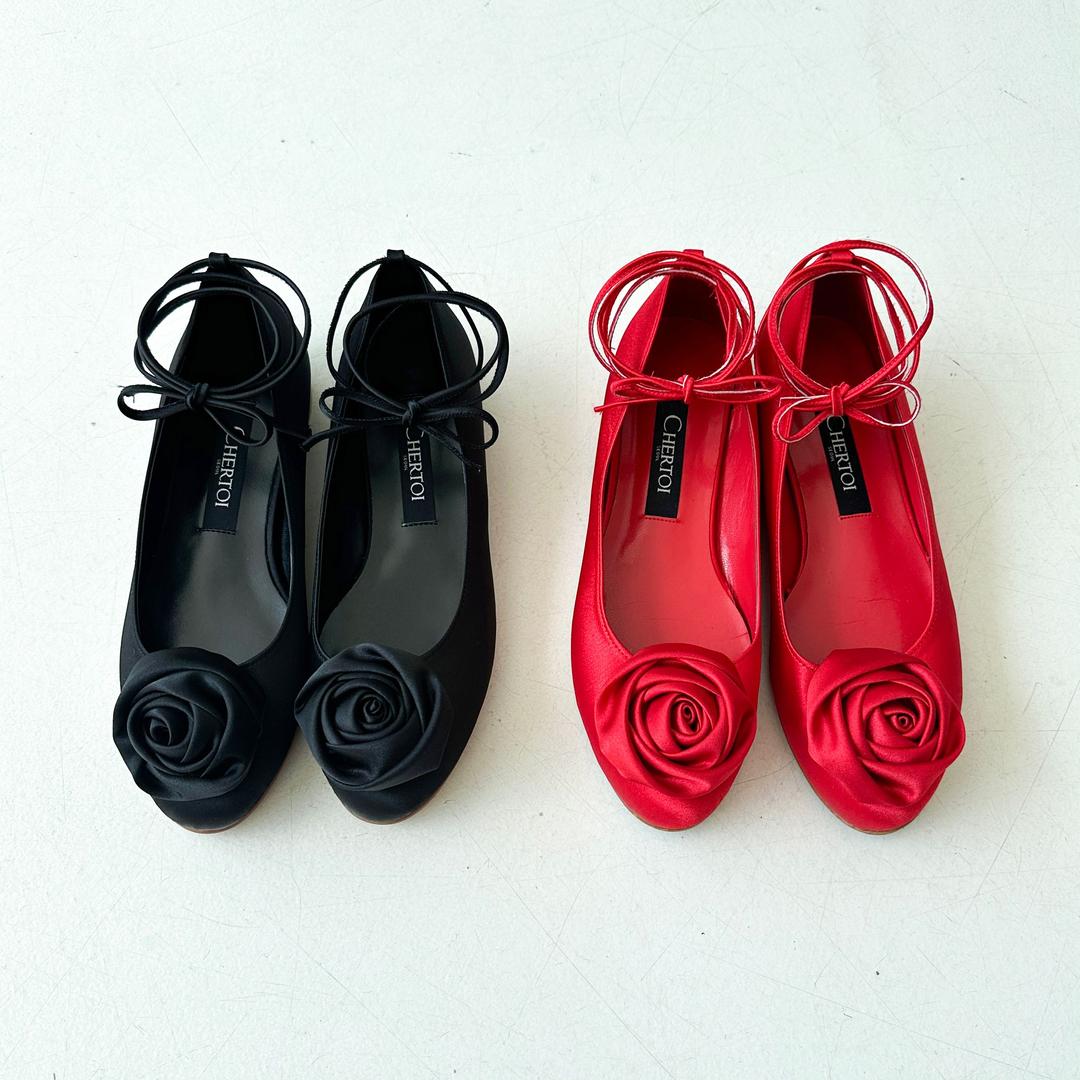 Rose Ballerina flat shoes 2Colors