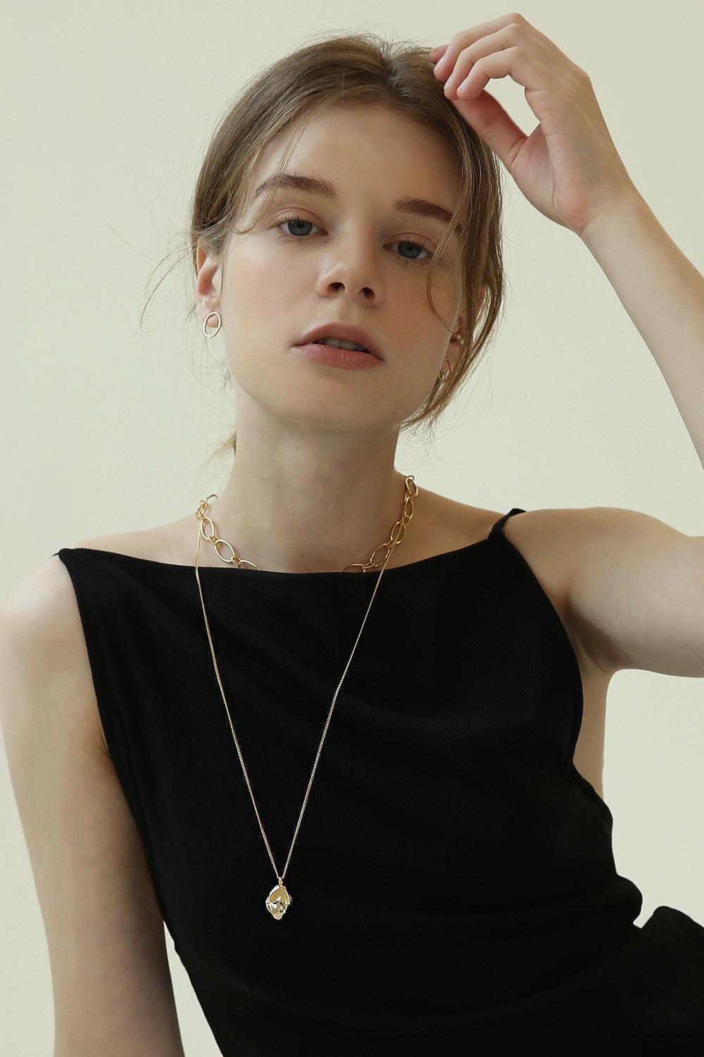 [보아 착용]big rock necklace N008