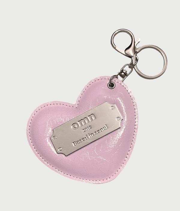heart label keyring [pink]