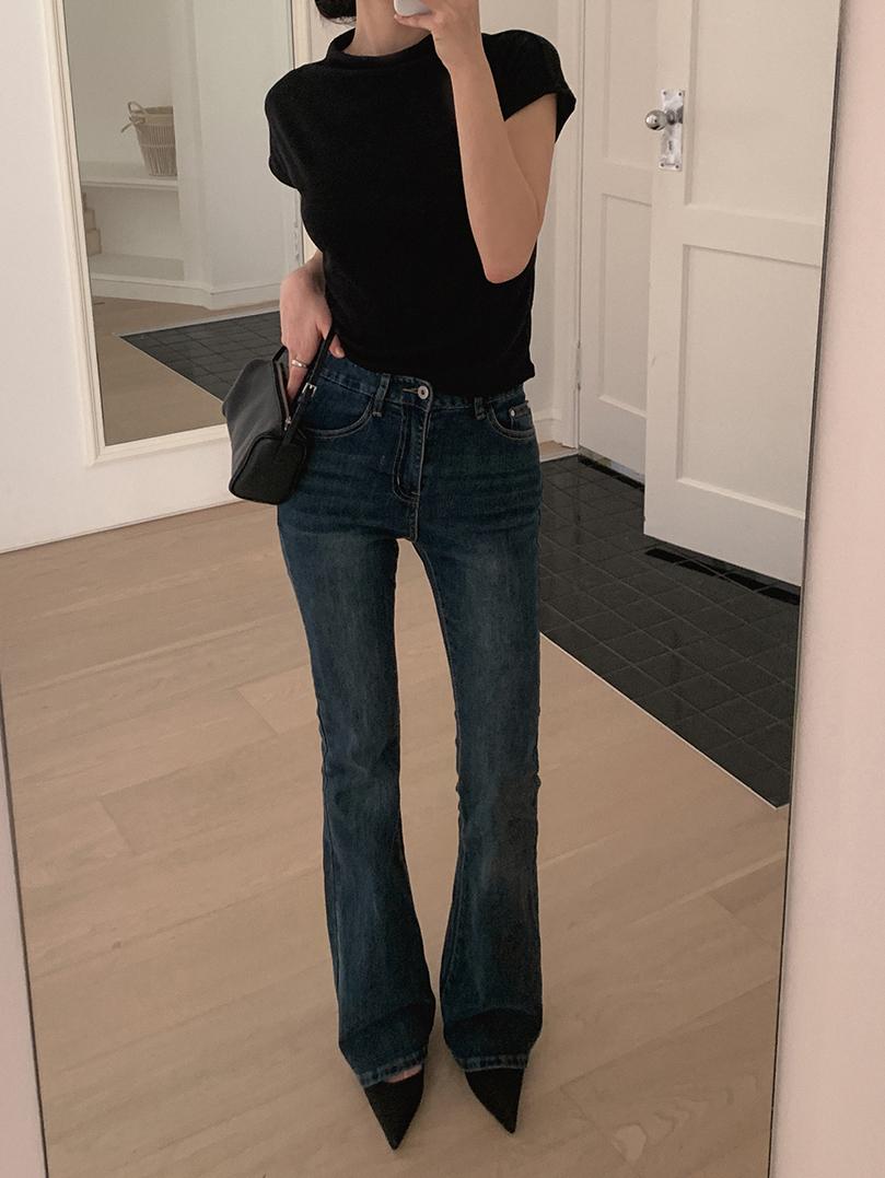 프렌치오브 [몸매보정/-3kg]슬렌더 부츠컷 데님 팬츠 (3color)