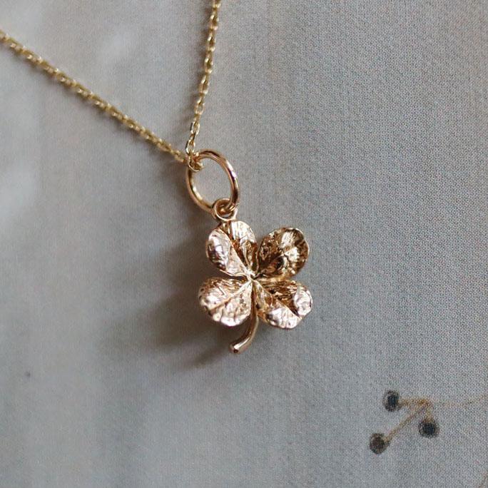 네잎클로버 14K 펜던트 as-u 자체제작 목걸이 팔찌 주얼리 펜던트