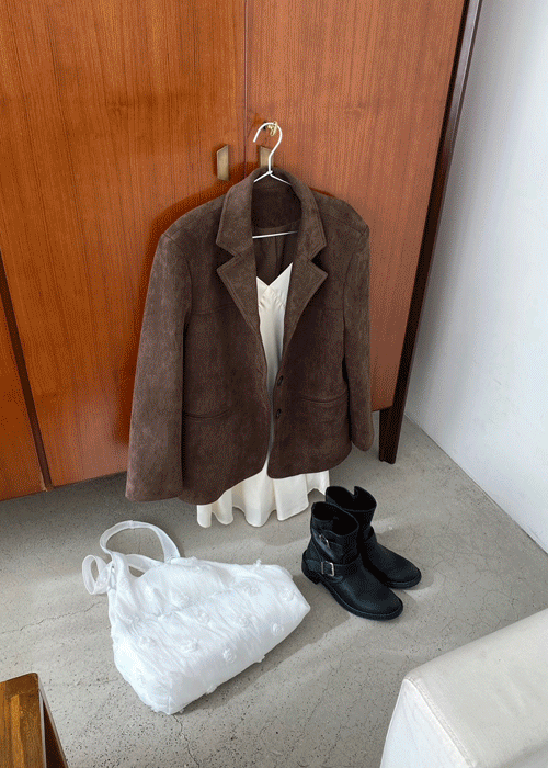 유어제이 [누적3700장][NEW 컬러추가] 미엘 스웨이드 하프 자켓 (4 color)