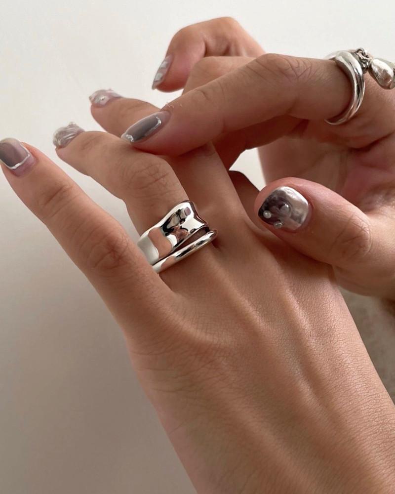 Bold layer ring 볼드 레이어 핸드메이드 링 은반지 (실버925)