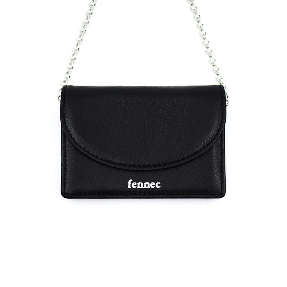 FENNEC HALFMOON ACCORDIAN POCKET PEARL CHAIN - BLACK