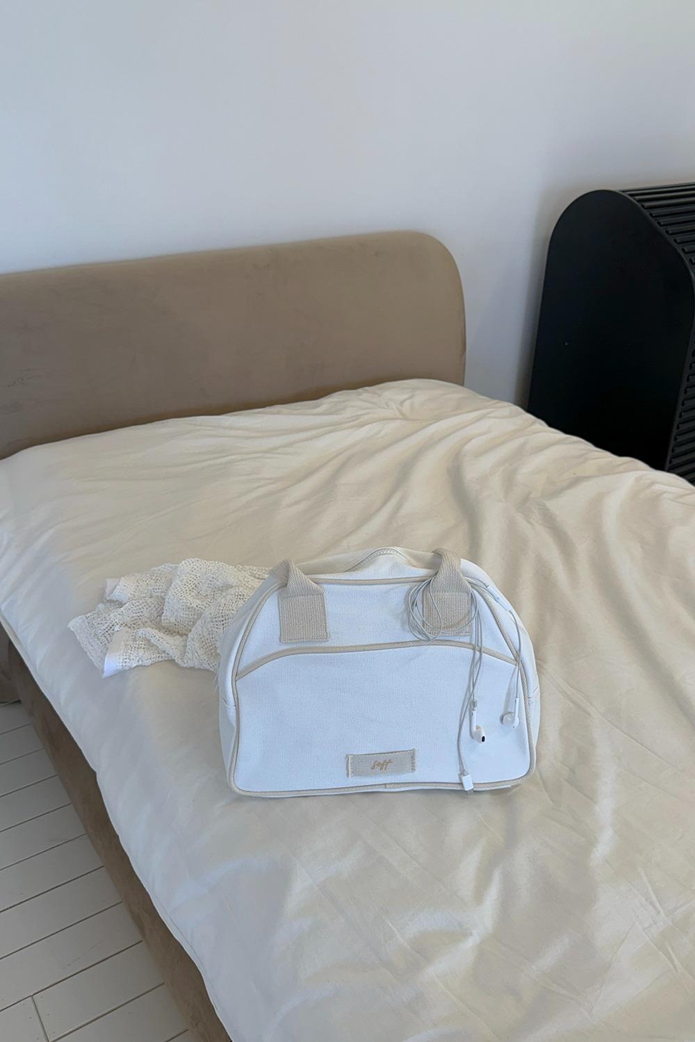 COLOR MIXED COTTON BOSTON BAG