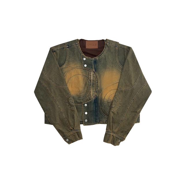 크리틱 DEVIL EARS CAMO WASHING SET UP DENIM HOODY ZIP UP