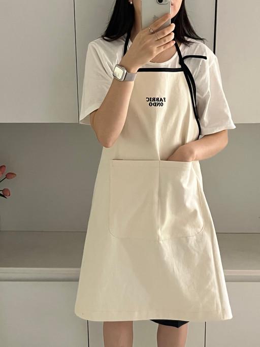 베이직 앞치마/자수변경가능/패브릭온도/뷰티샵앞치마