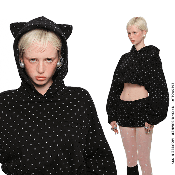 1JINNSTUDIO Cat Claw Short Hoodie