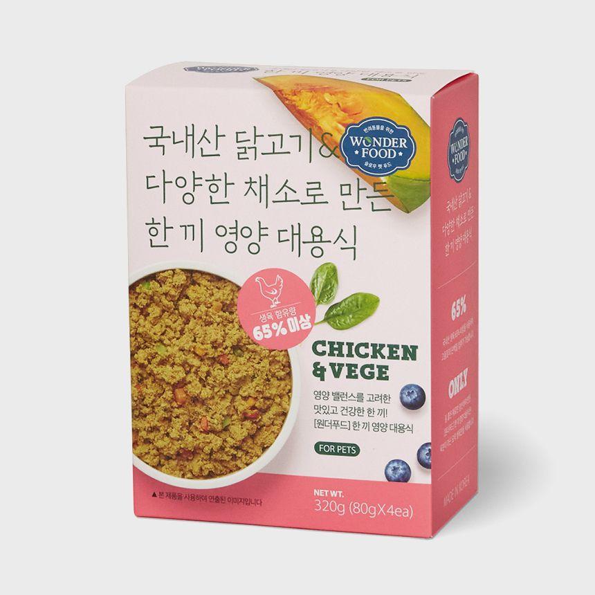 원더푸드 독 한 끼 영양 대용식 닭고기 320g