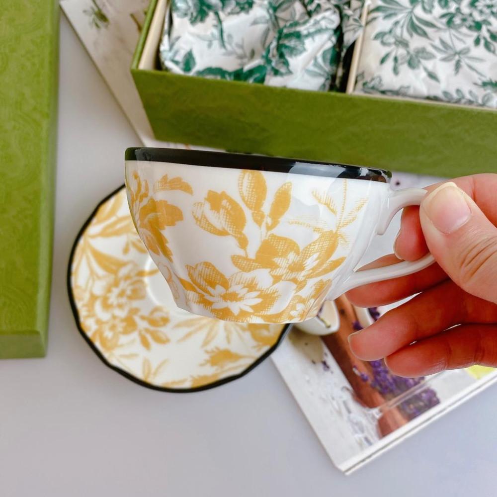 GUCCI 구찌 허버리움 데미타스 컵 앤 소서 2개 더블 세트, Herbarium demitasse cup and saucer, double set, ‎498928, 토미샵