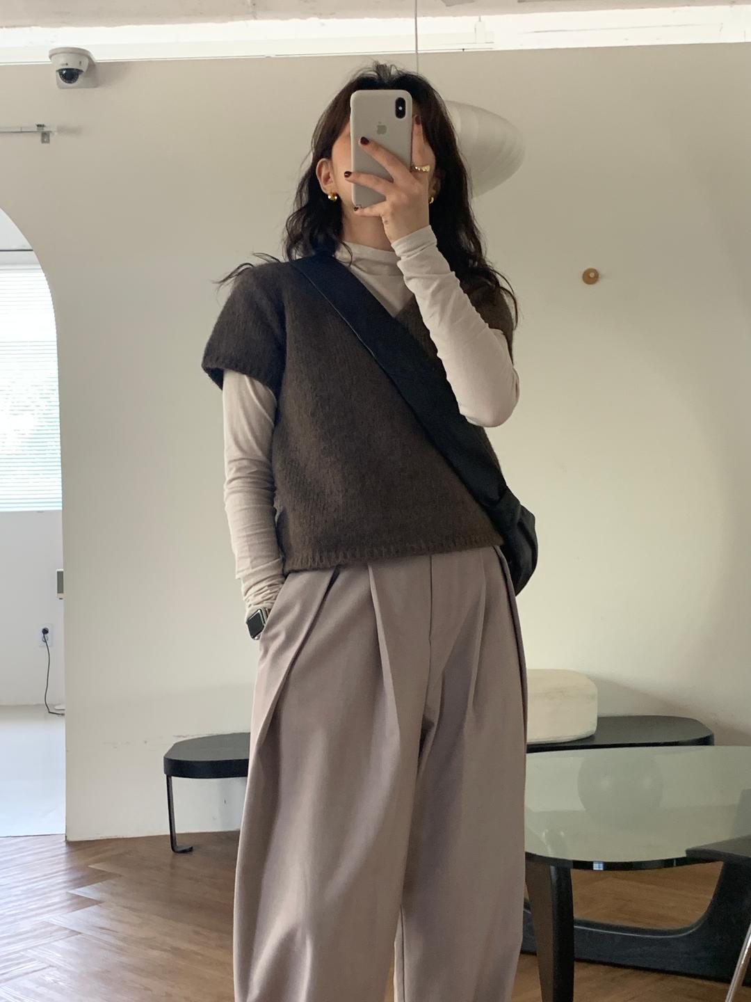 모헤어 반팔 니트