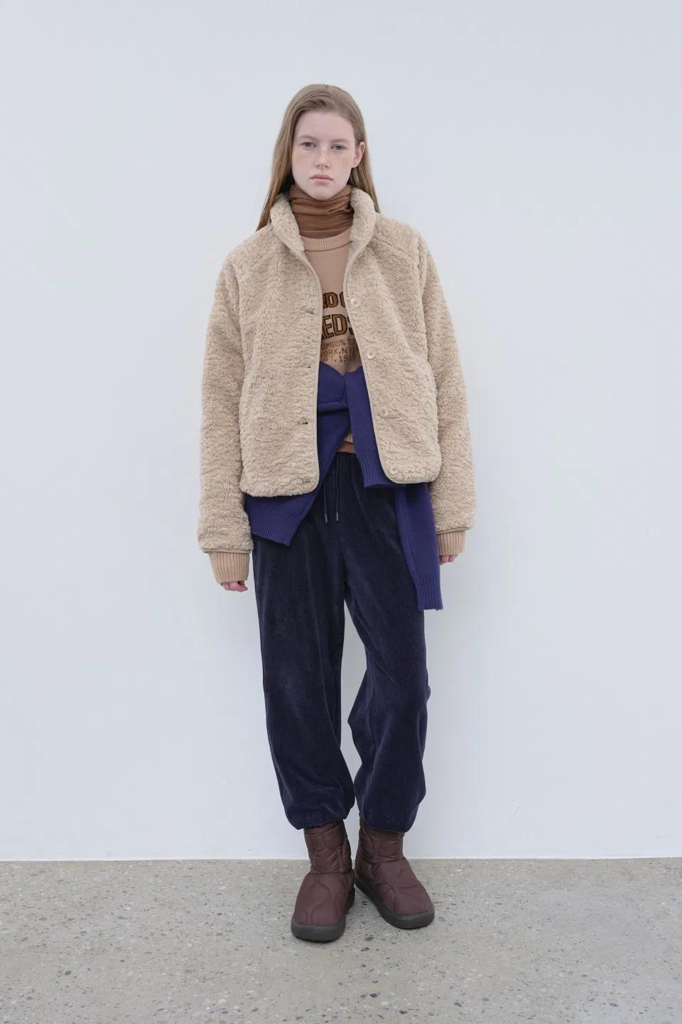 부클 플리스 자켓