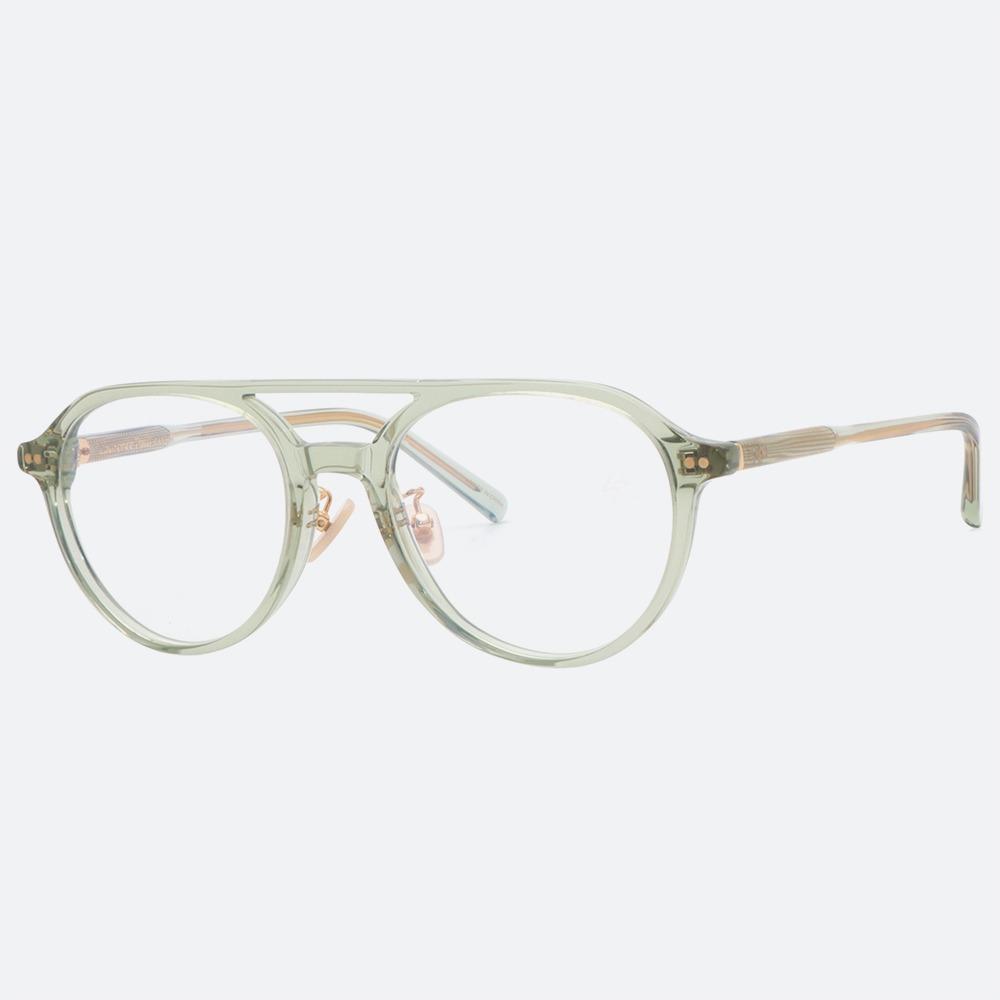 로렌스폴 쿠버7 COUVER7 C03 투명 그린 뿔테 보잉 안경테
