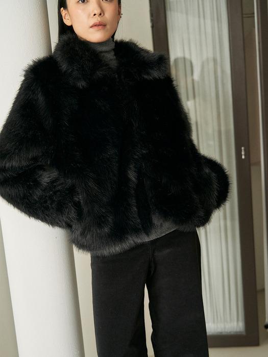 Eco Soft Fur Jacket_Black (Short)