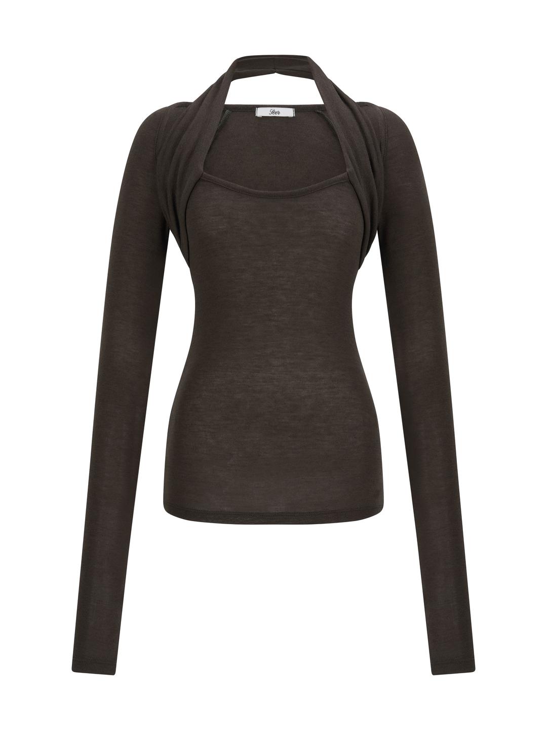 nude halter top_olive brown