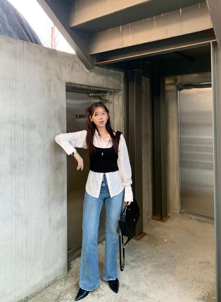 bootcut mark denim : 플람므flamme