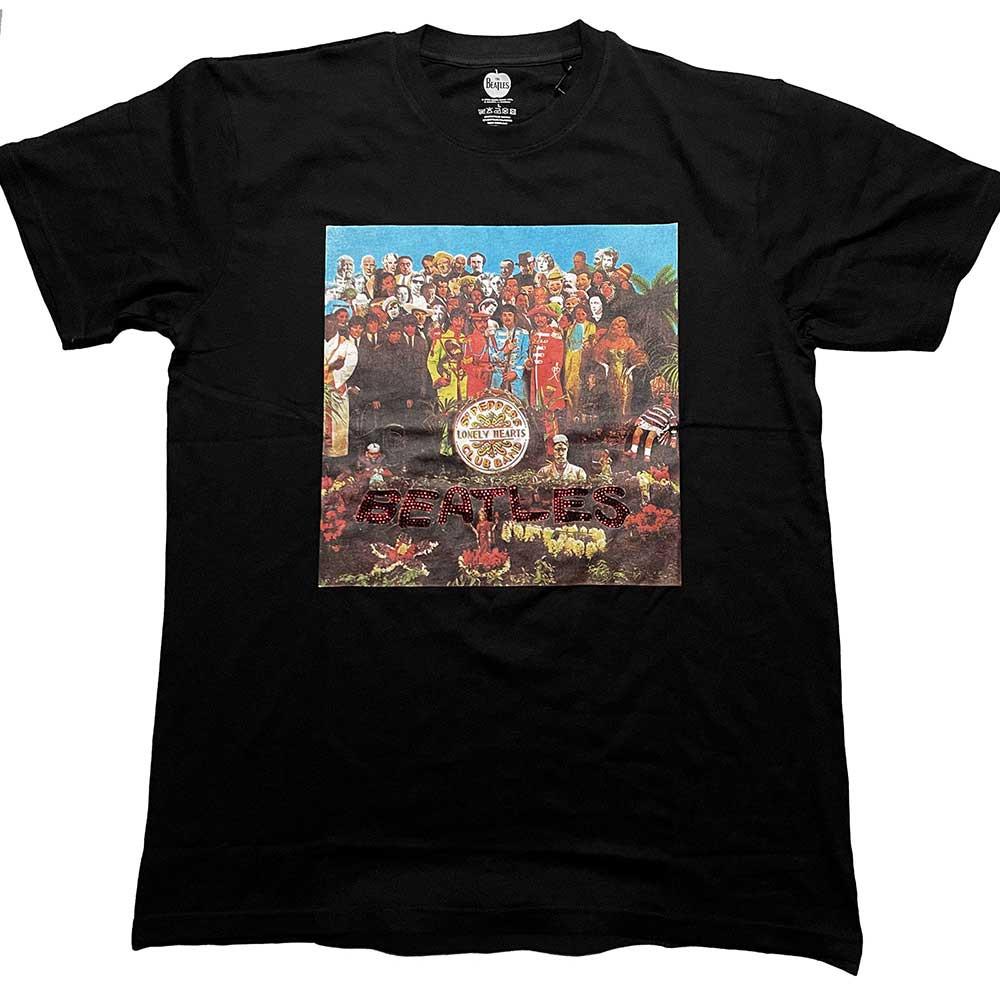 공식 THE BEATLES 더 비틀즈 Sgt Pepper 큐빅 반팔 티셔츠