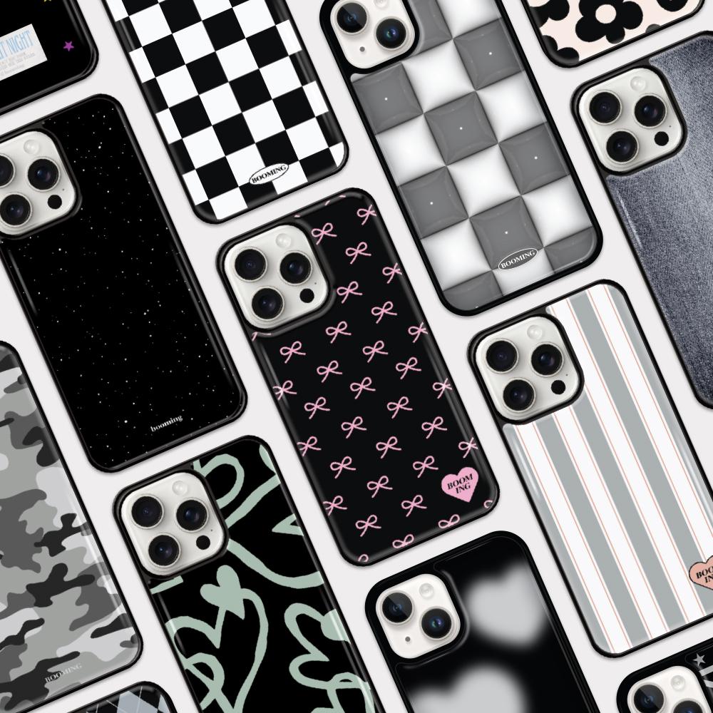 붐잉 (에폭시/맥세이프글라스)블랙에디션 폰케이스 아이폰 17 프로 에어 16 프로 15 14 13 미니 12 갤럭시 S25 울트라 S24 플러스 S23 S22