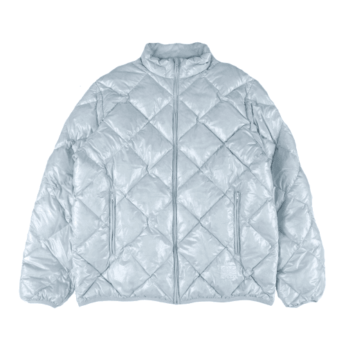 Rhombus Light Down Jacket Skyblue
