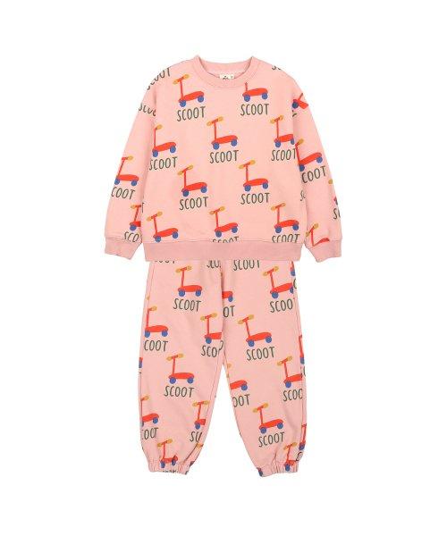 스쿠터 스웻셔츠 세트_핑크