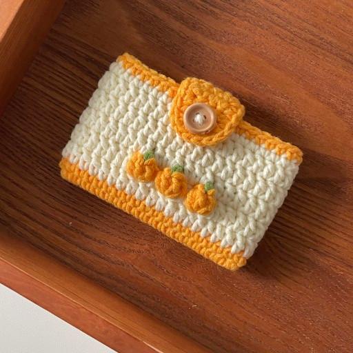 🍊쪼꼬만 감귤 뜨개지갑🍊