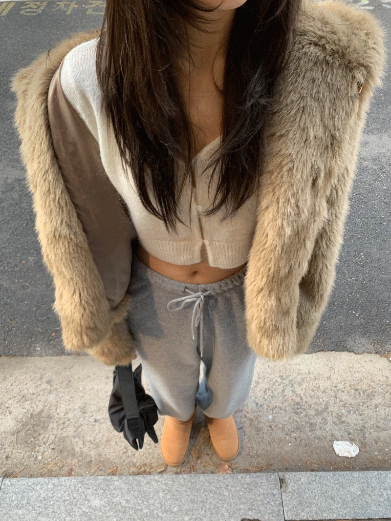 Minky hoodie fur jk *2 color