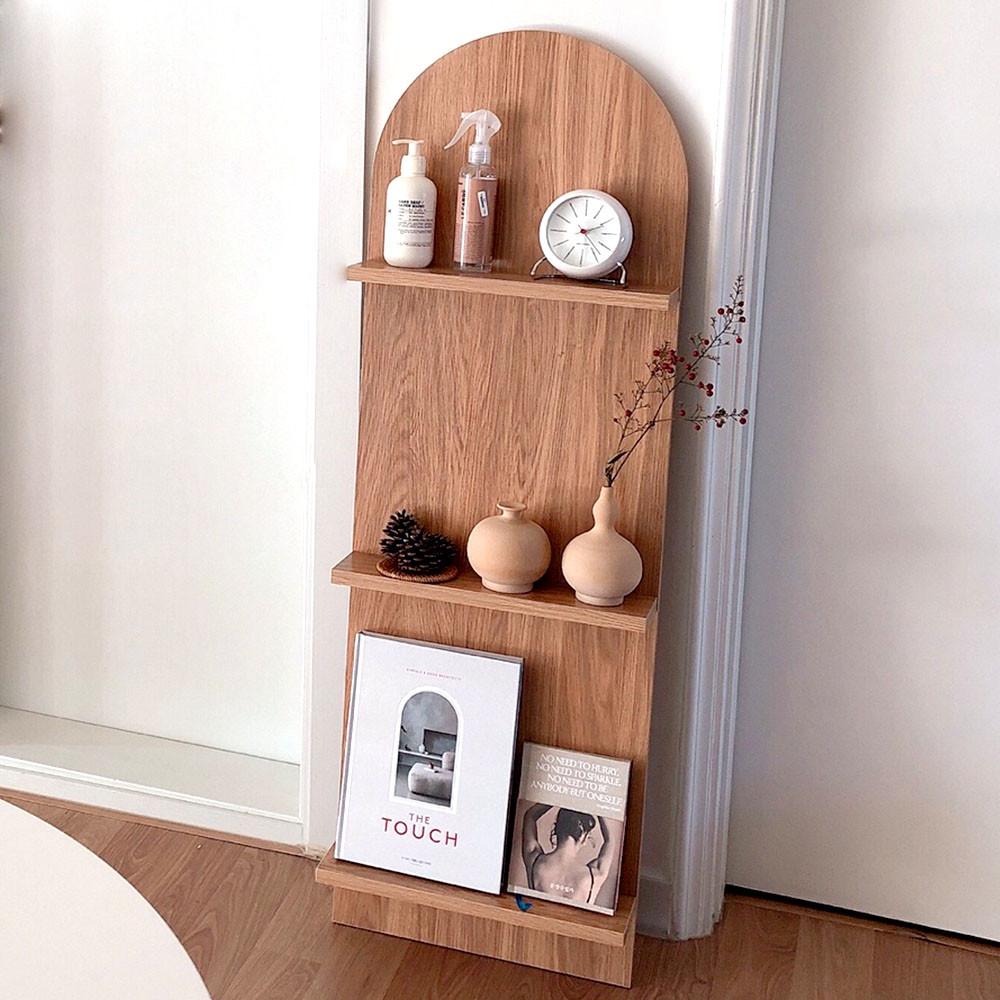 나무 북타워 우드 책 3단 북 선반