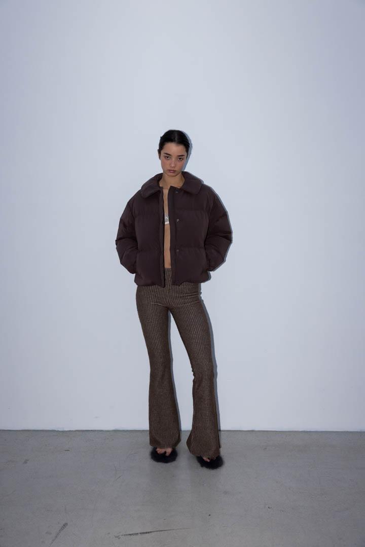 (SUSUMU) BORING KNIT PANTS | brown