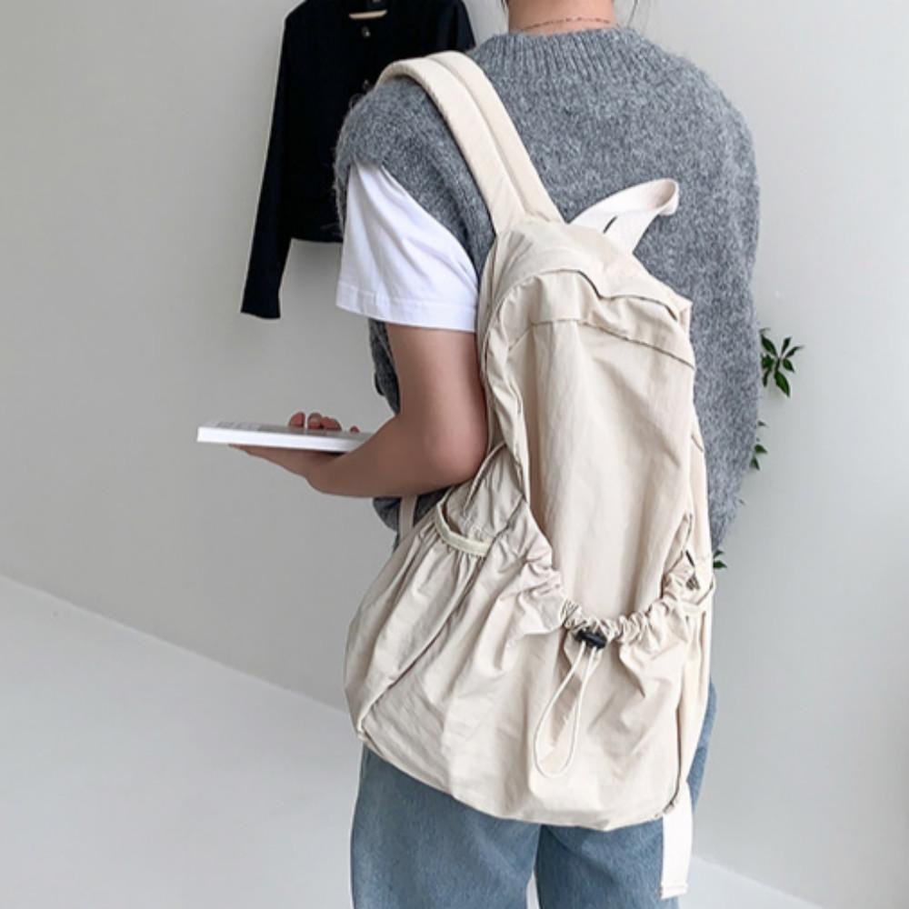 (오늘출발)가벼운 바스락 나일론 캐주얼 텀블러수납 경량 스트링백팩 4color