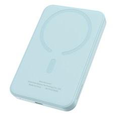 베이스어스 마그네틱 미니 무선 초고속 충전 파워뱅크 5000mAh 20W + C타입-C타입 충전케이블 30cm 세트