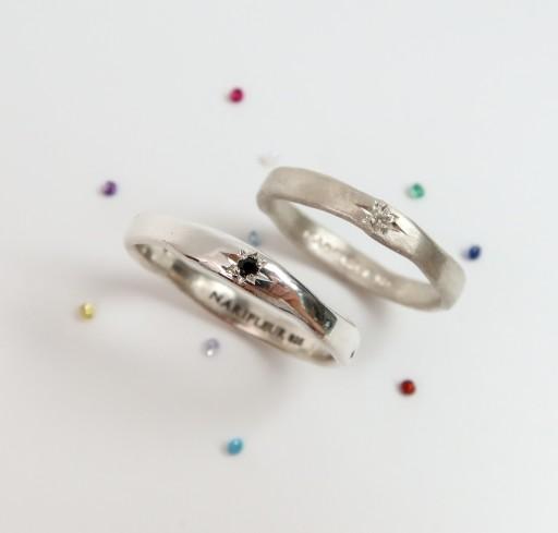 별조각 구름 탄생석 각인 925 실버반지 커플링 우정링