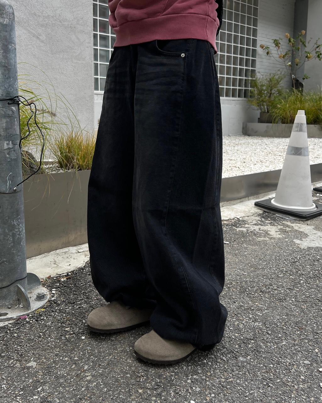 트리플 에드 스냅 와이드 팬츠