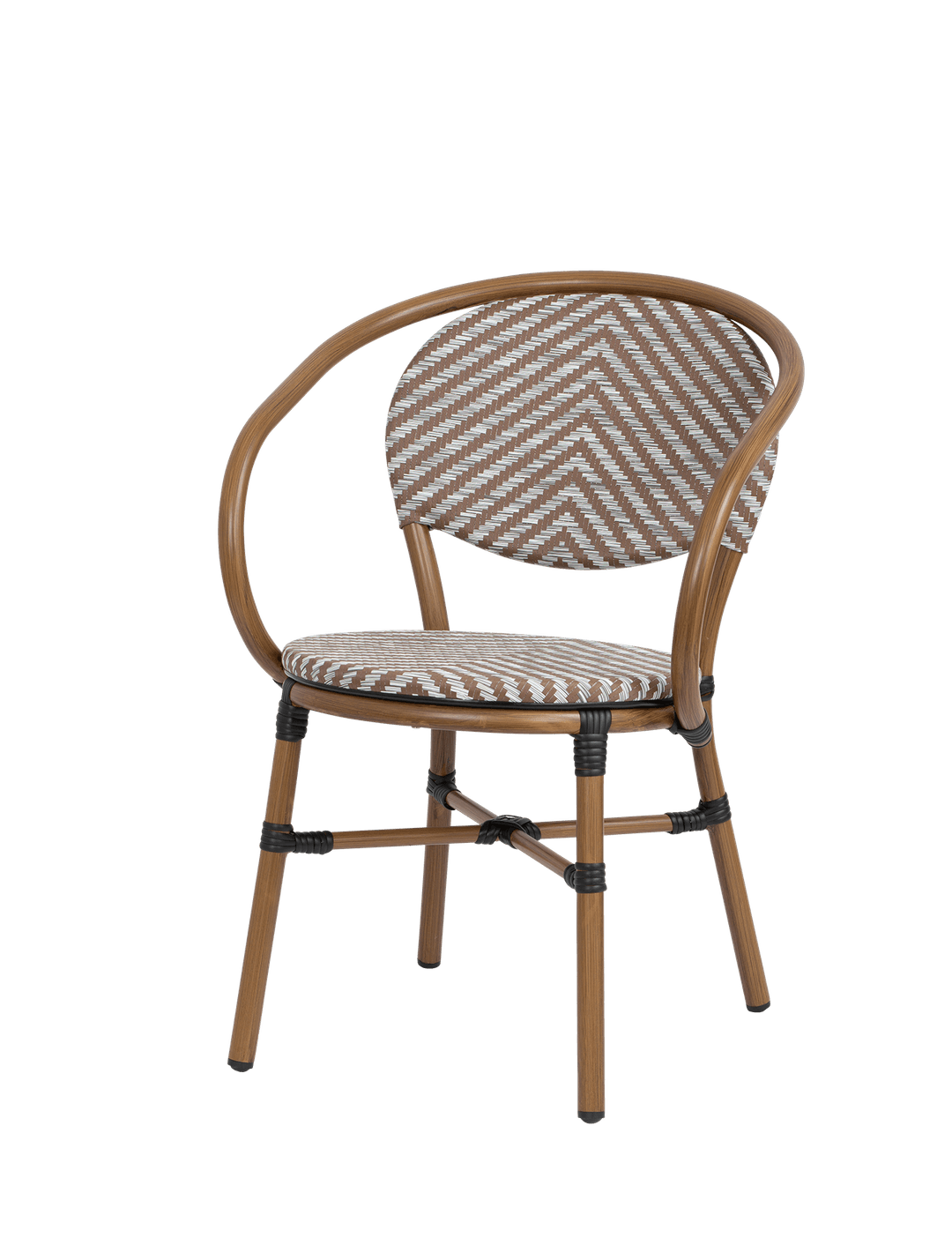 파리카페 암체어 브라운텍스