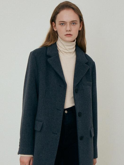 텐셀 골지 터틀넥 티셔츠_베이지