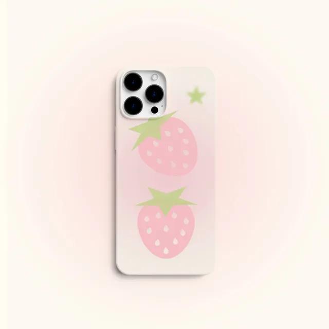 [Big strawberry pink] 빅 딸기 하드케이스 아이폰 갤럭시 폰케이스 딸기 별 y2k 키치