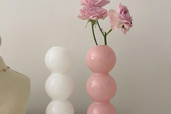 멜로우 화병 유리 꽃병 4colors