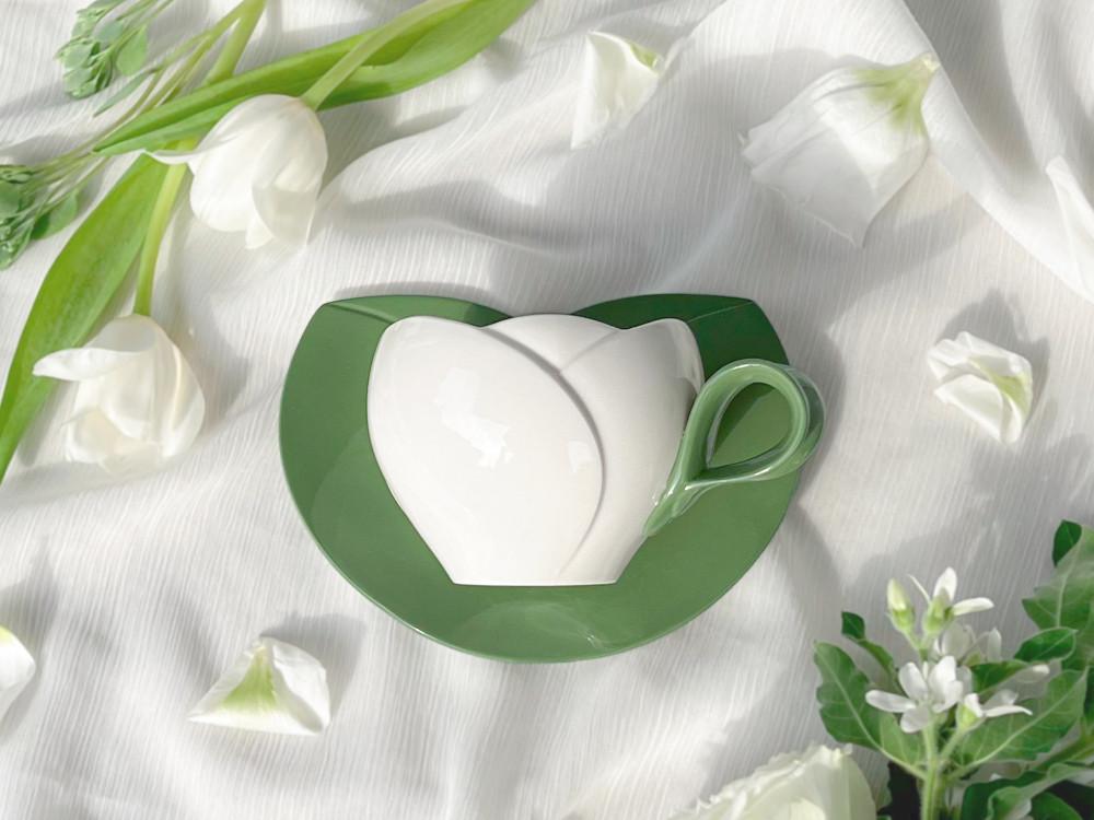 [향기 한 잔] 튤립 잔 (낮은 잔/하양)