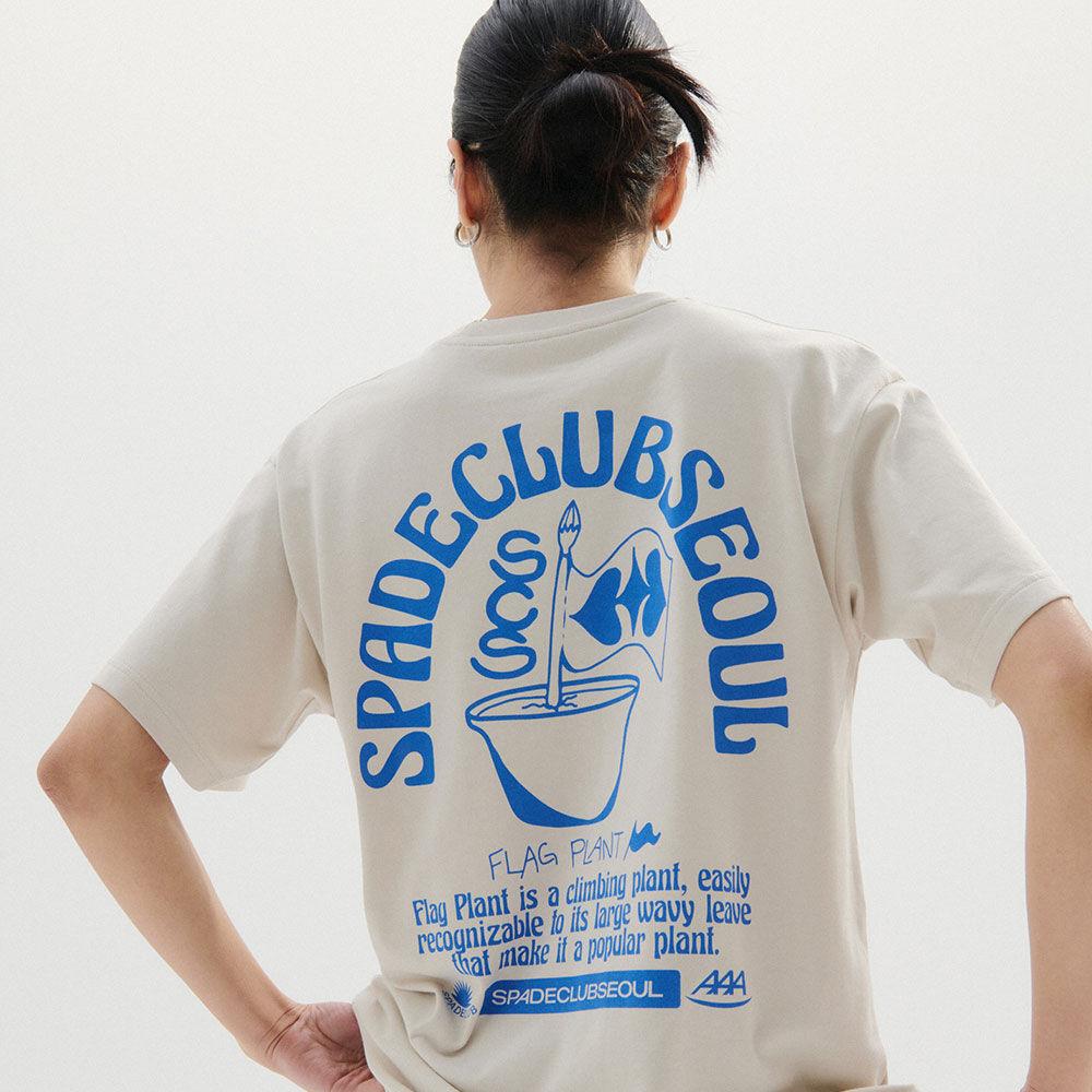 SCS Flag Plant T-shirt - Beige 플래그 플랜트 티셔츠 SETS2E331I2