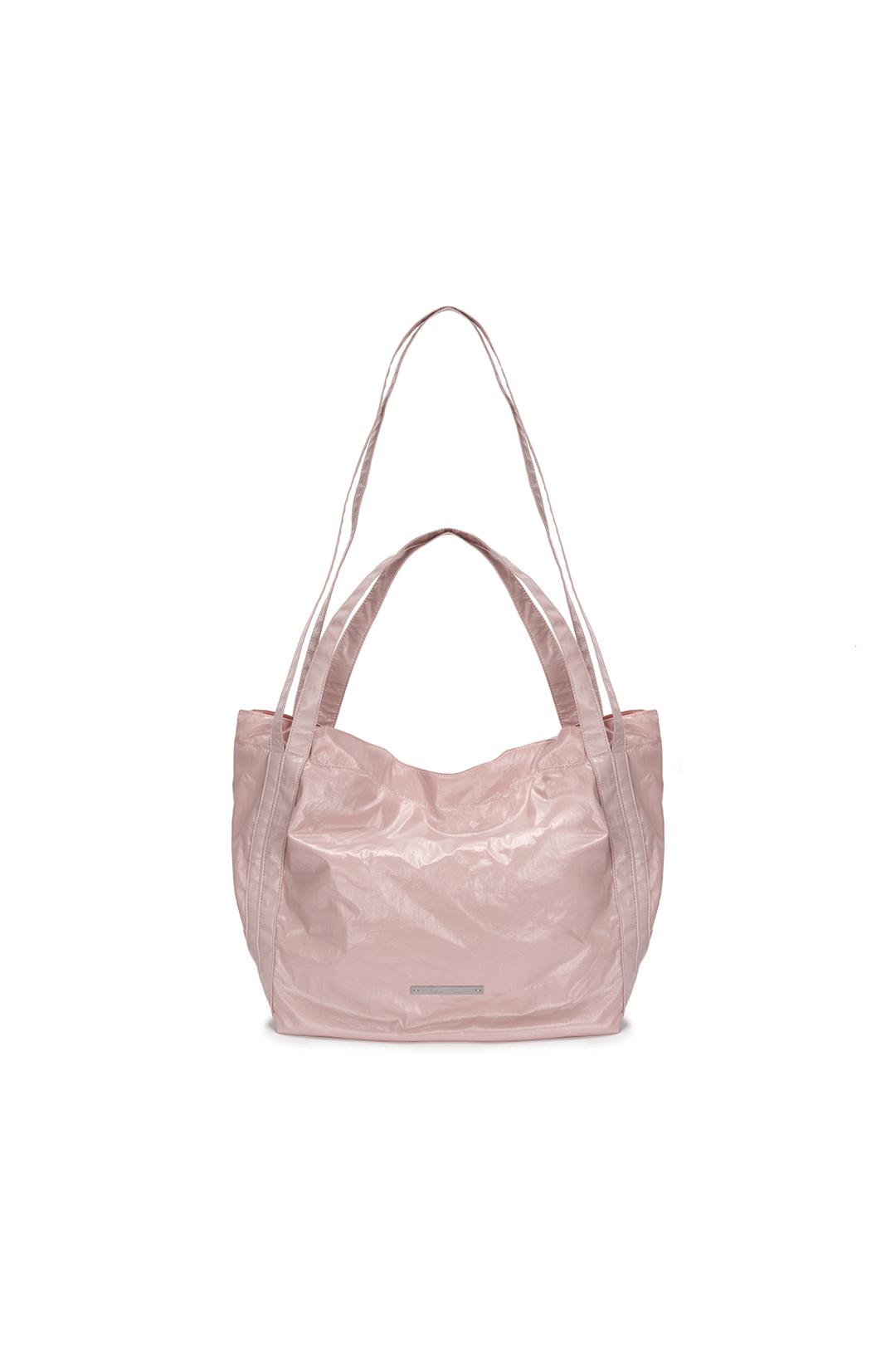 GLOSSY TWO WAY BIG BAG IN PINK